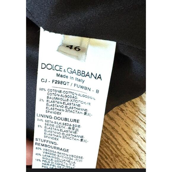 Dolce & Gabbana Velvet Blazer – IT 46 Gold Buttons Deep Purple - Picture 3 of 4